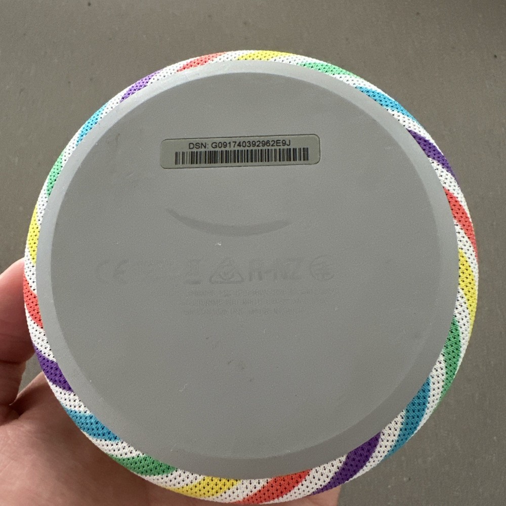 Amazon Alexa Echo Dot 3rd Generation Kids Edition Cable Rainbow Smart Speaker