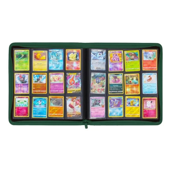 BCW Z-Folio 12-Pocket ZIPPER Album - Green - FREE SHIP