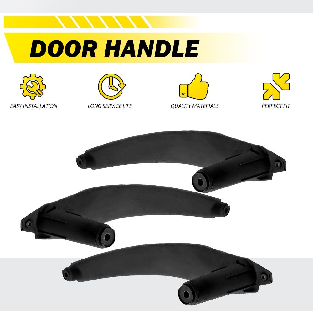 Black Interior Front/Rear Right Door Handle Pull Cover For BMW E70 X5 2008-2014