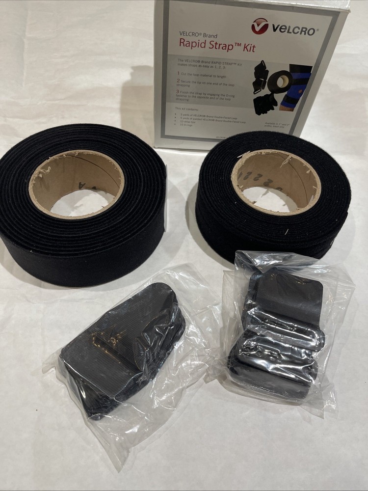 Hook & Loop Rapid Strap Kit 2" 5 yds x 2 Double faced Loop/Strap Tips & D-Rings
