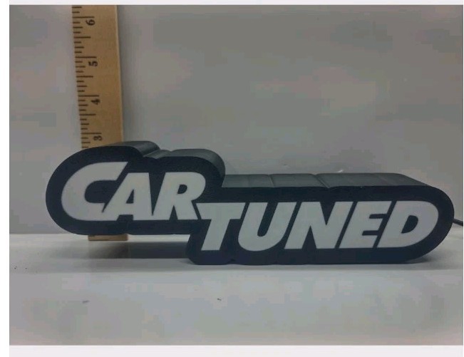 3d Printed Car Tuned Light Box Sign