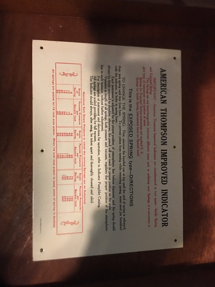 American Thompson Improved Engine Indicator