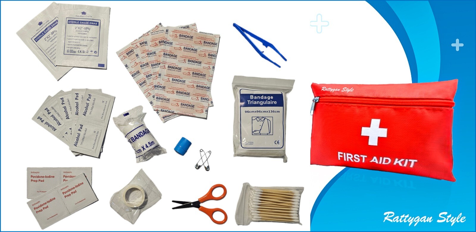 Rattygan Style Travel Survival First Aid Emergency Kit