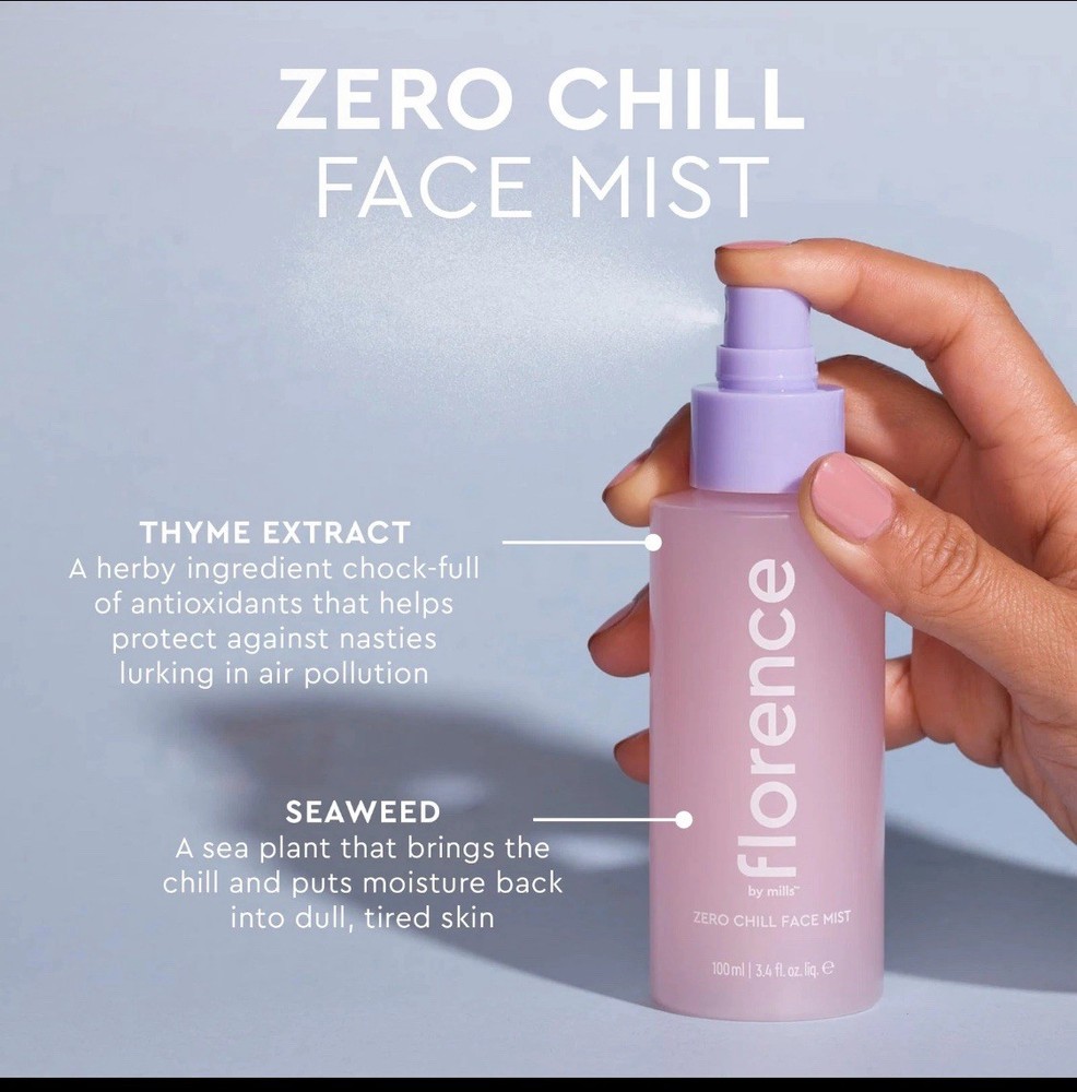 FLORENCE BY MILLS 🇺🇸 Zero Chill Face Mist 3 -3.4oz 💜