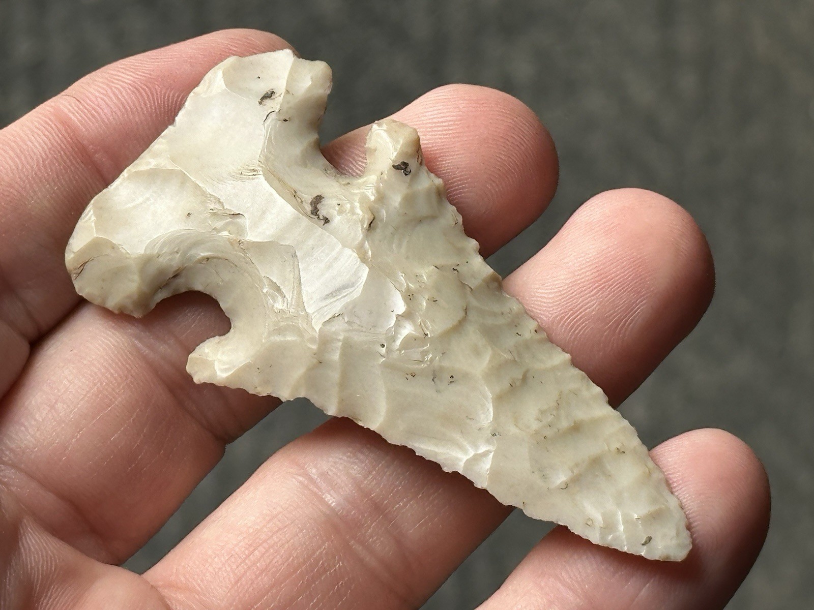 INCREDIBLE ARCHAIC FLINT RIDGE THEBES FOUND IN ILLINOIS IN 1898 ARROWHEAD