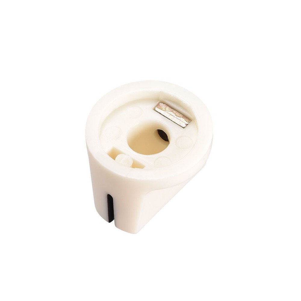 2Pcs 6.4mm Shaft Hole Pedal Knobs Pointer Control Knobs with Set Screw White