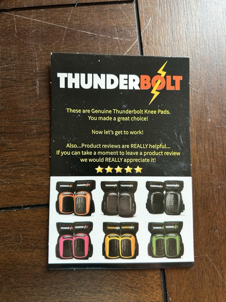 Thunderbolt Platinum Pro Working Knee Pads Used