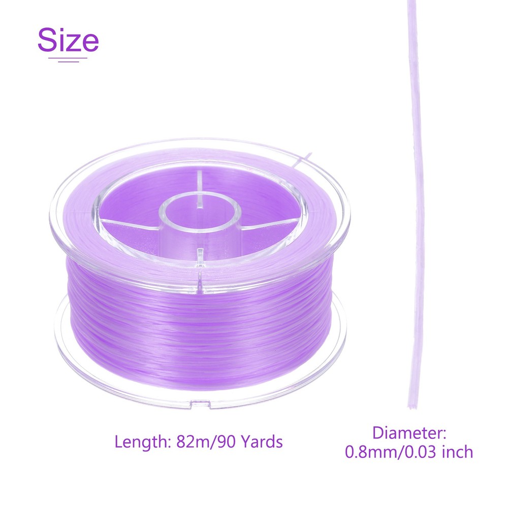 Elastic String for Bracelets,0.8mm Light Purple Stretch Bead Cord Strings ,82m
