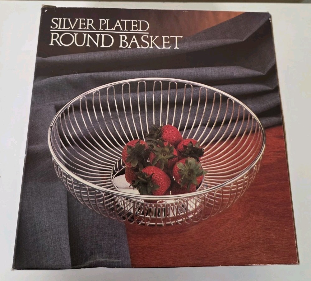 Vintage Paul Revere Silverplate Fruit Basket 11" Round Bread Serving Bowl NIB 🎁