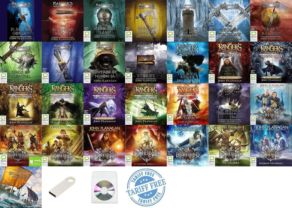 John Flanagan - Ranger's Apprentice (29 Audiobooks 304hrs Collection)