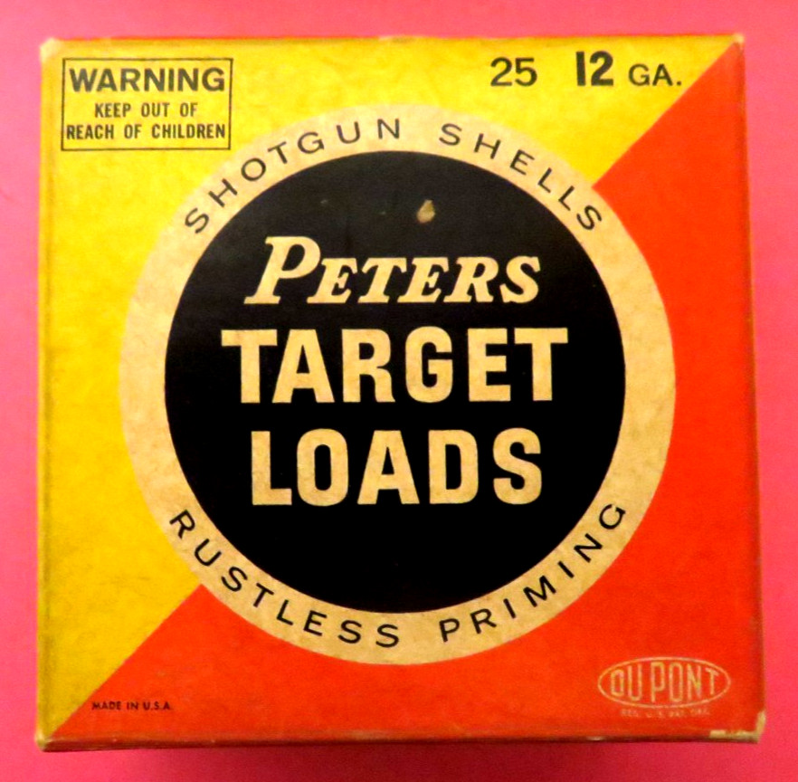 Vintage Peters Empty Target Loads 12 Gauge Shell Box