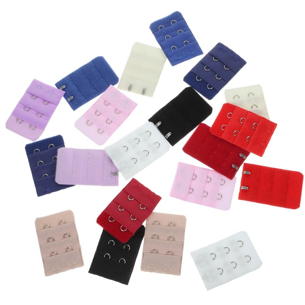 20pcs Bra Hook Extension Strap Bra Extender 3 Hooks 2 Rows Adjustable Length