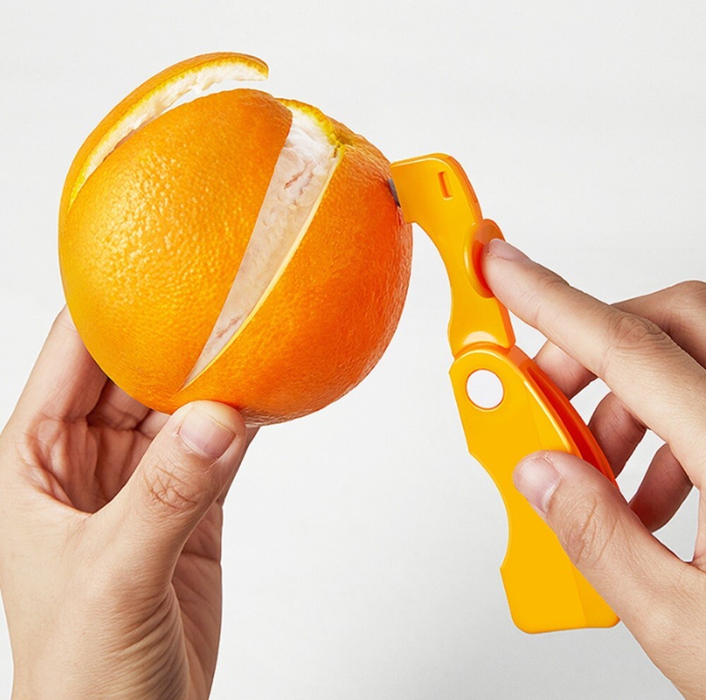 5-Pack Citrus Orange Peelers –Sharp Blade Easy Fruit Peeling Kitchen Gadget Tool