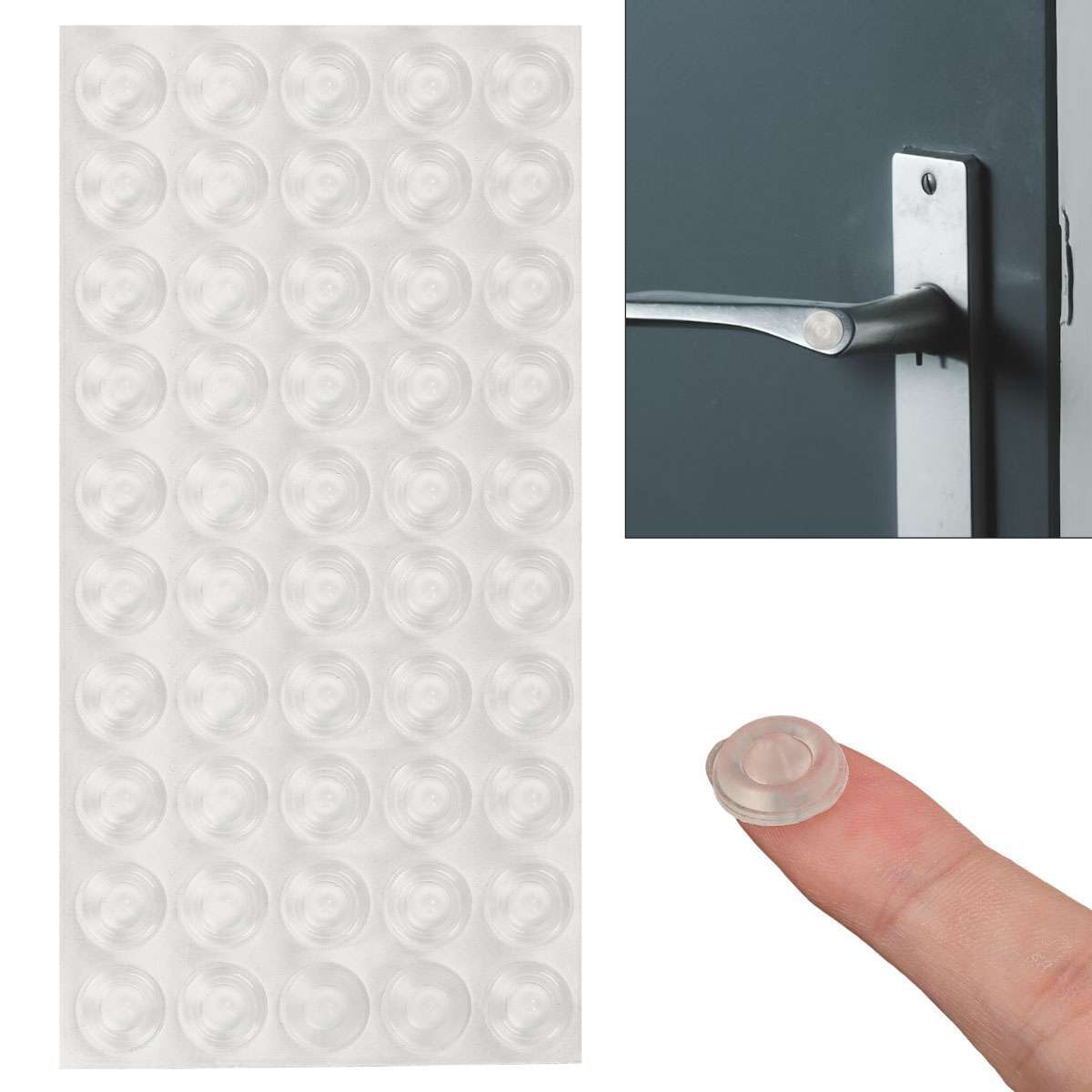 200X Cabinet Door Bumper Kitchen Silent Protect Pad Cushion Adhesive Transparent