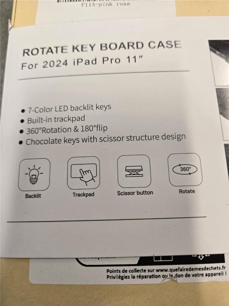 = F360 Wireless Keyboard Rotate Case For 11" Pro 2024