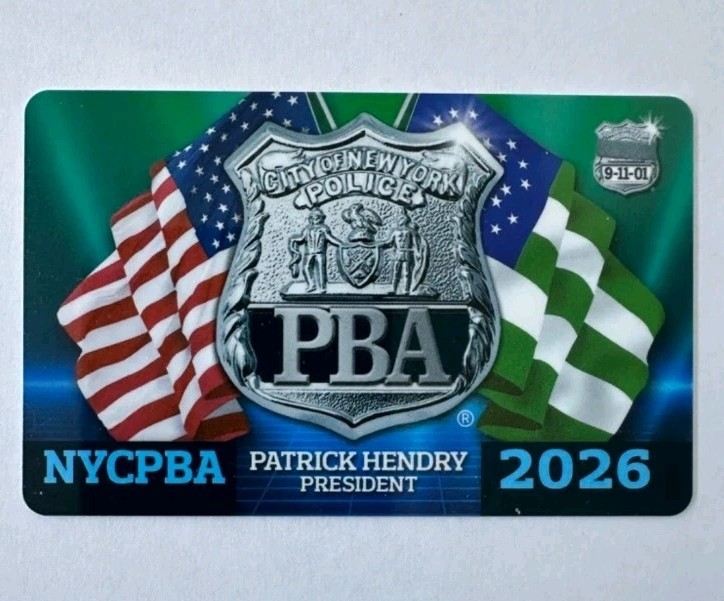 1 NEW NYPD  CARD Twenty Twenty Six. Not DEA Not SBA. Free Shipping.