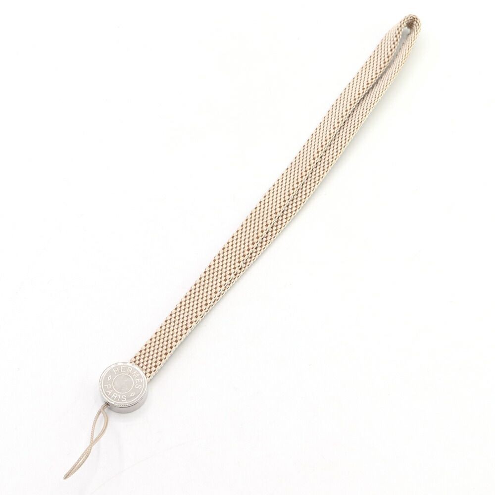 Hermes Mobile Strap Serie Beige Canvas