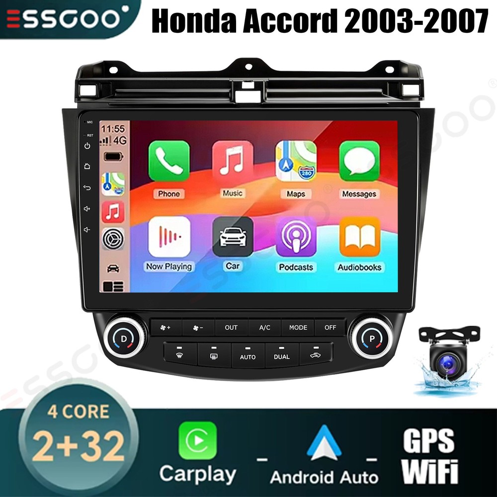 For Honda Accord 2003-2007 Apple CarPlay Android 15 Car Stereo Radio GPS Navi BT