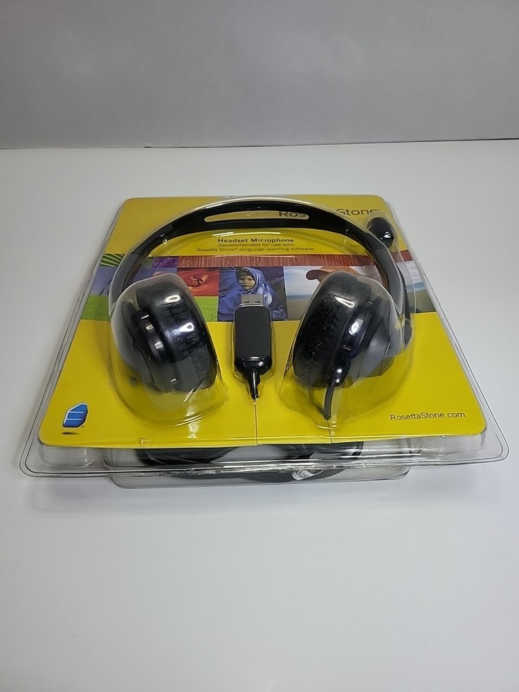 Rosetta Stone Headset Microphone USB For Language Learning Software New Sealed!
