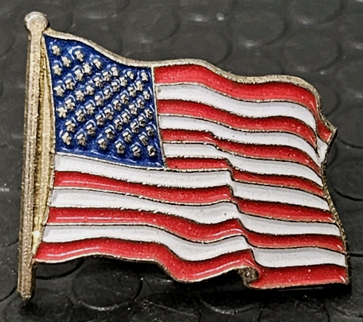 2 Patriotic USA Pins - American Flag Pin And Hawk/Eagle Pin