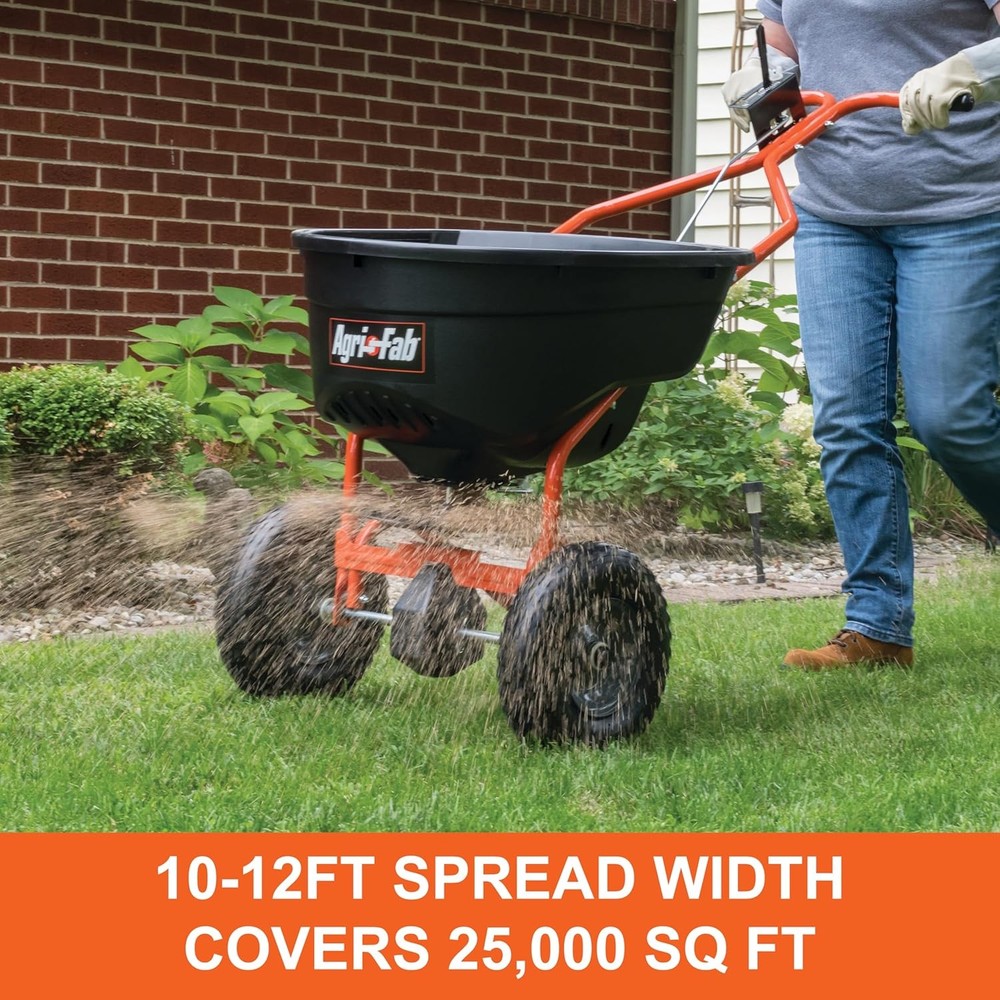 Push Broadcast Spreader for Lawn Seed Fertilizer Salt Use