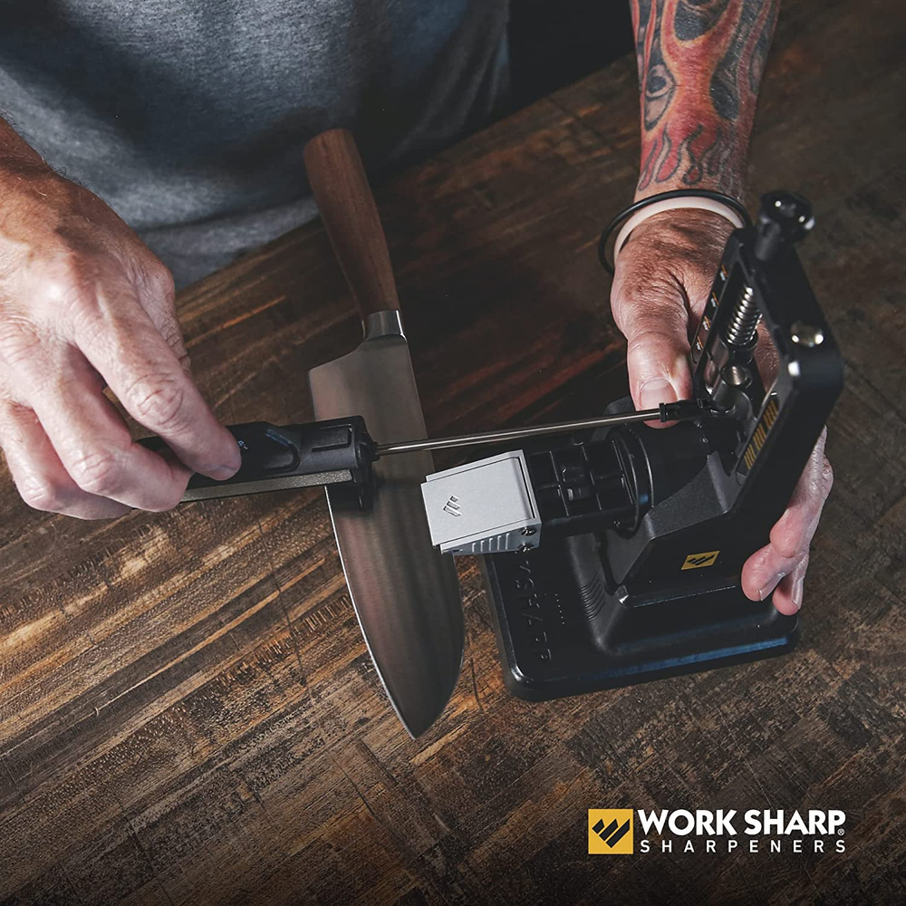 Professional Elite Kitchen Knife Sharpener with Sharpening Stones and Carry Case