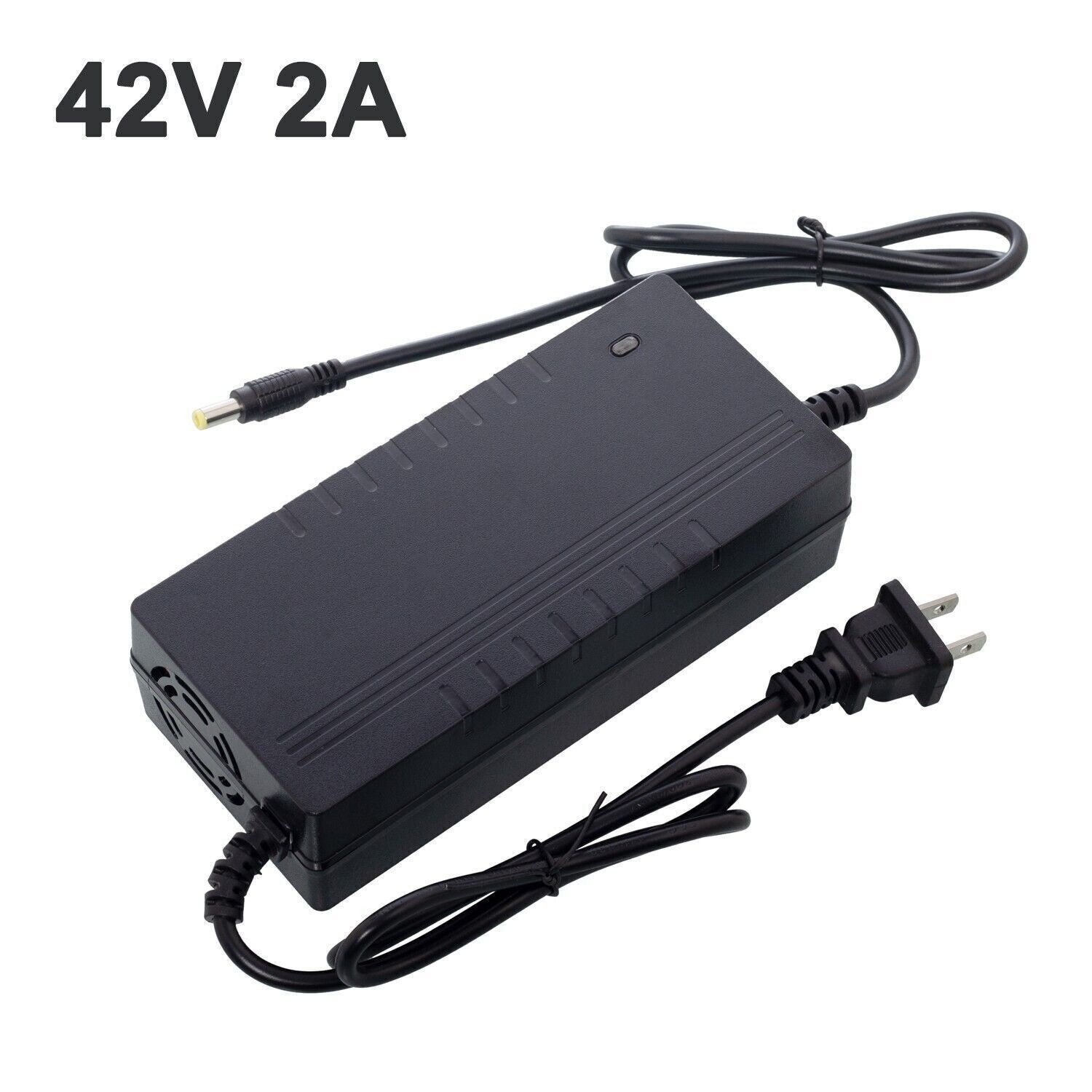 42V 2A Charger DC 5.5x2.1mm Plug 36V Electric Bike Lithium Battery Fast Charging