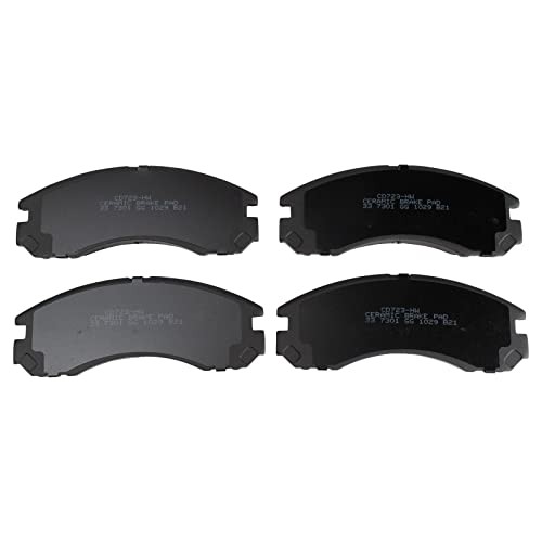 Front and Rear Brake Pad Set Hardware Compatible with 2018 BFA82242 Ceramic