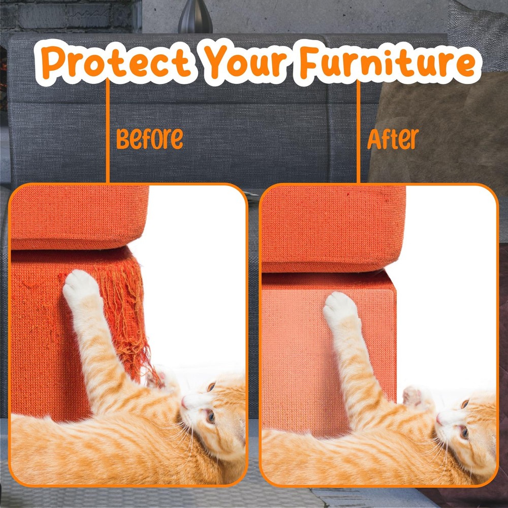 12Pack Couch Protector from Cat Claws, Double-Sided Scratch 12, transparent