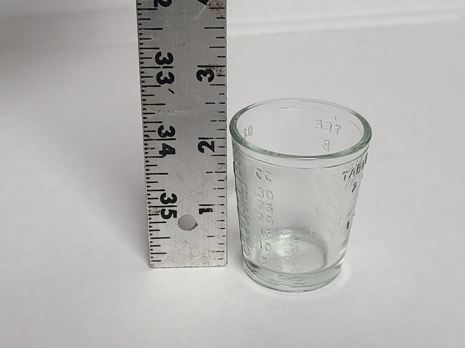 Armstrong Cork Co. Vintage Glass Medicine Measuring Cup OZ CC TSP TBSP 1965 USA