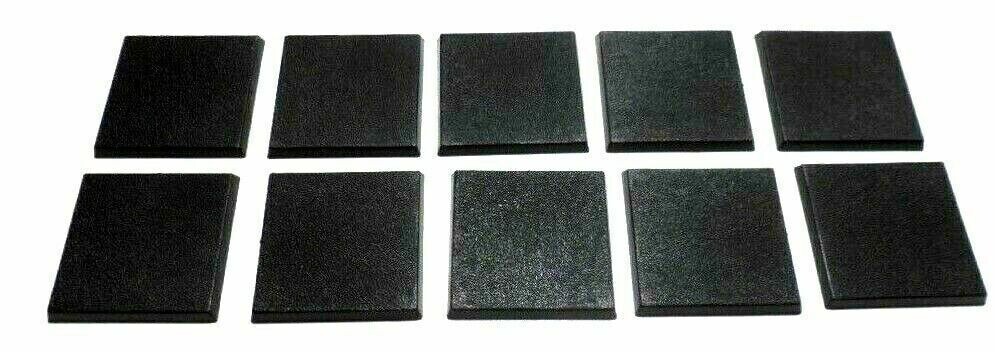 Lot Of 10 - 50mm Square Bases Used For Warhammer Fantasy Monstrous Giant Dragon
