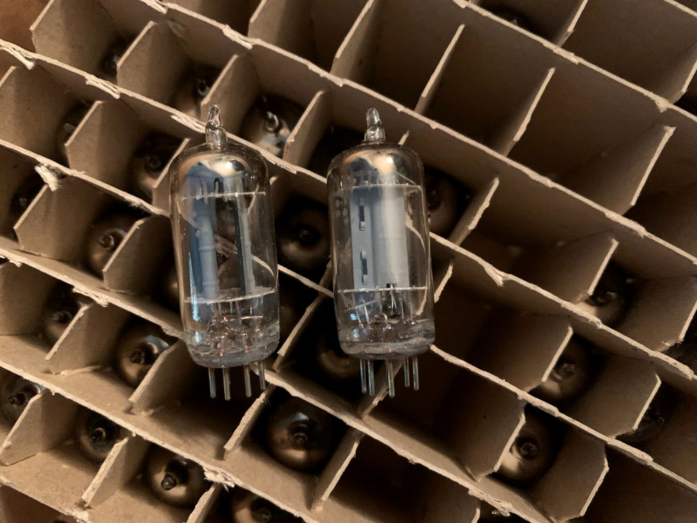 CASE Lot 100 pcs 5844 GE USA Medium mu Dual Triode Computer Grade Vacuum Tubes