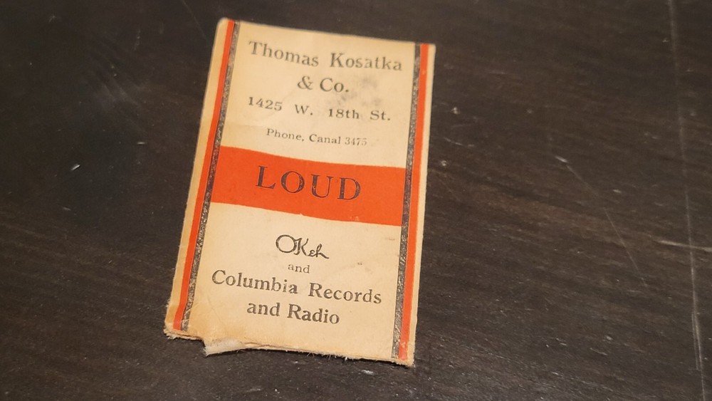 Okeh Columbia Gramophone phonograph needle packet - empty