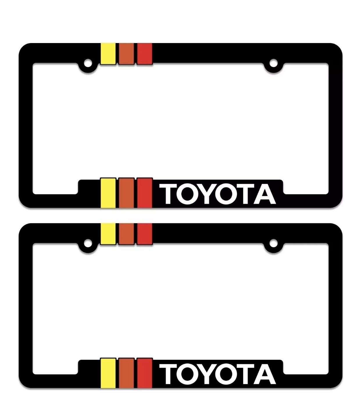 Toyota-Retro-Style-License-Plate-Frame-TRD-Offroad-Tacoma-FJ-Cruiser-4x4