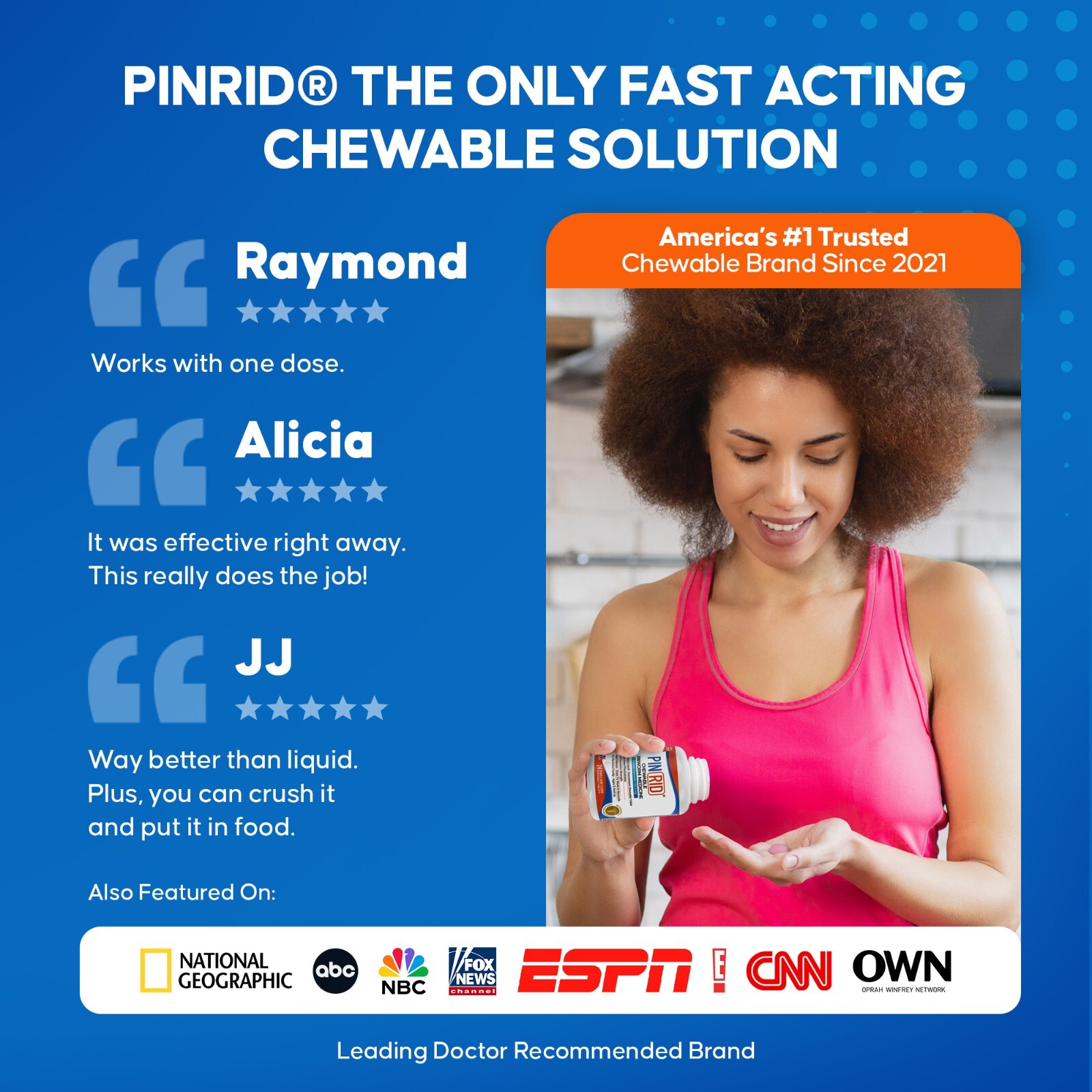 PinRid Pinworm Medication | Pyrantel Pamoate Dewormer for Humans | 24 Tablets