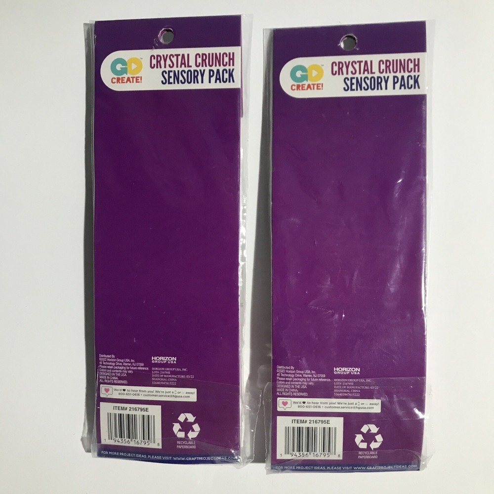 2x Go Create! Crystal Crunch Sensory Pack - 7 PACK each NEW