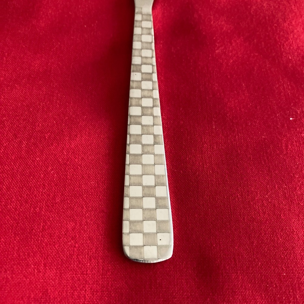 Ramson Unknown Pattern Checkered Dinner Knife 7 1/2" Stainless Steel Flatware