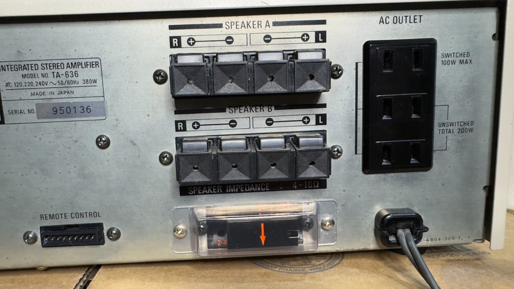 Sony TA-636 Integrated Stereo Amplifier – Serviced – Working – Read Description-