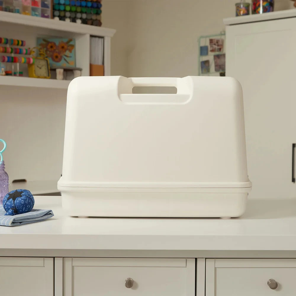 SINGER Universal Hard Case Sewing Machine Carrying Storage Heavy Duty (White)
