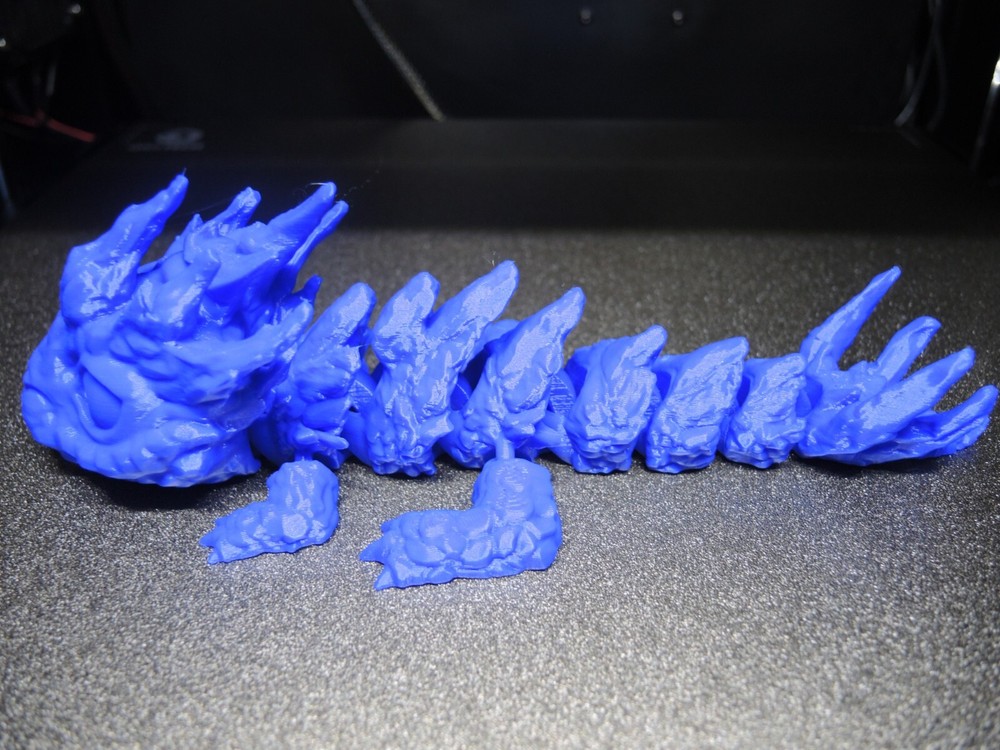Stone Baby Dragon 3D printed blue