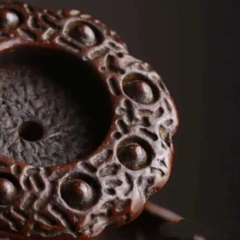 Solid Brass Lotus Frog Incense Holder Backflow Burner Tea Pet Handmade Decor