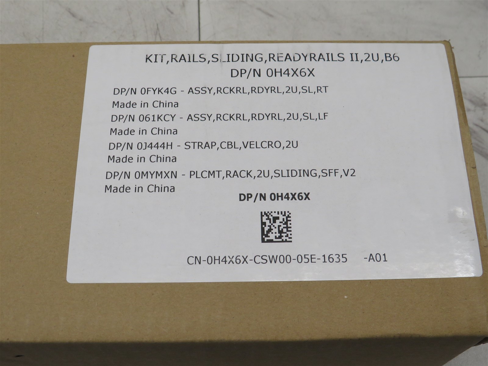 Open Box Dell 0H4X6X Sliding Ready Rails B6 2U For Dell R520 R530 R720 R720XD