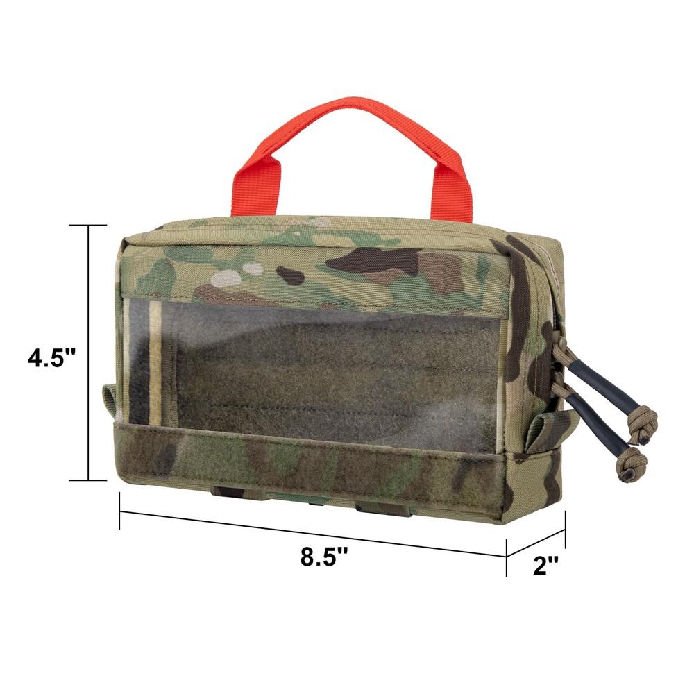 KRYDEX Clear Top Insert Pouch Bag Organizer Hook & Loop Small for D3 Backpack