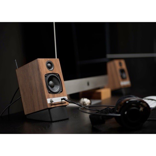 Audioengine HD3 Premium Bluetooth Computer Speakers for Desktop PC - 60W Walnut