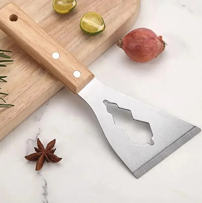 2pcs Stainless Steel Ash Scraper – Thick Multi-Use Cleaning & Cement Shovel Tool