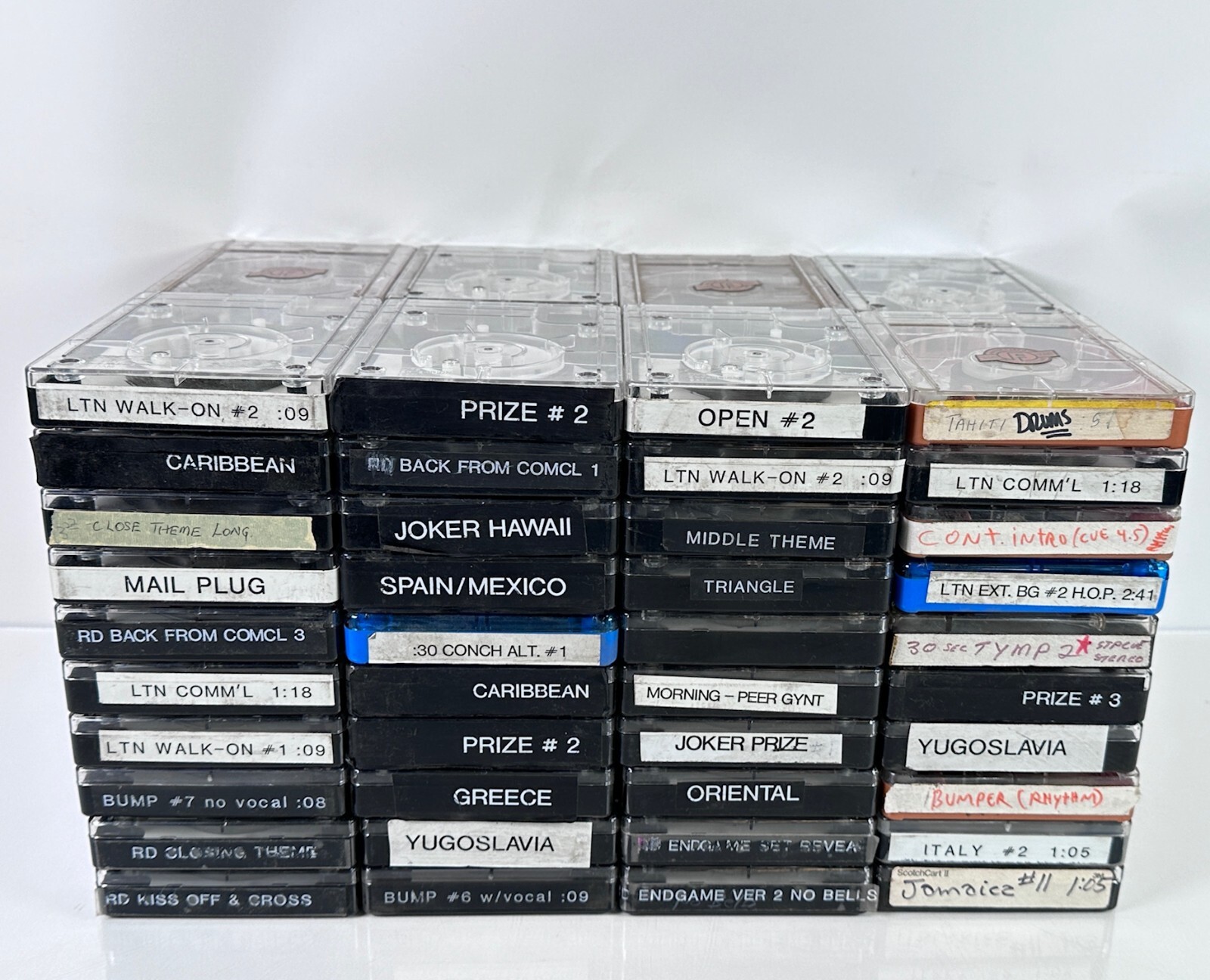 Lot of 80 Broadcast NAB Tape AA Cartridges 3M, Fidelipac, Audiopak, Scotchcart