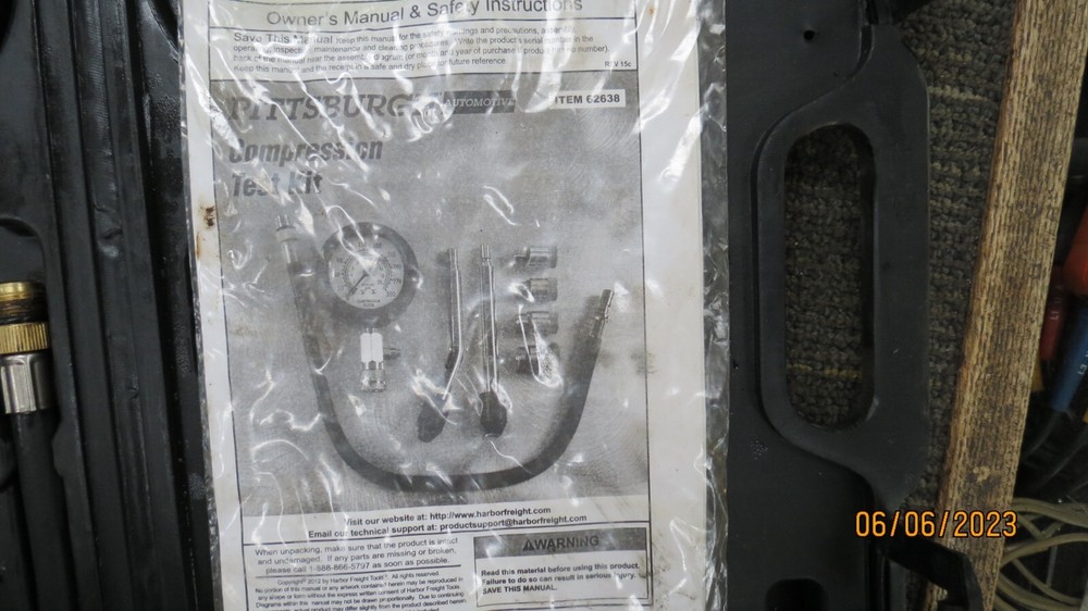 PITTSBURGH AUTOMOTIVE 62638 COMPRESSION TEST KIT