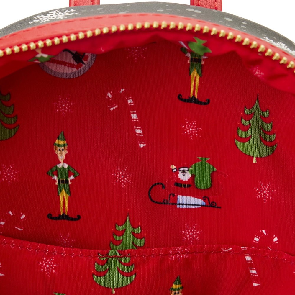 Loungefly ELF CLAUSOMETER Light UP MINI Backpack Standard, Multicolored