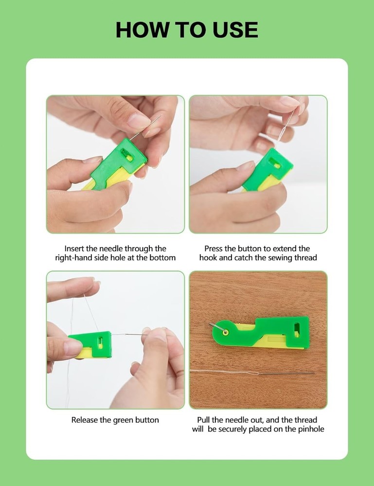 Portable Automatic Needle Threader with Keychain - Perfect for All Users