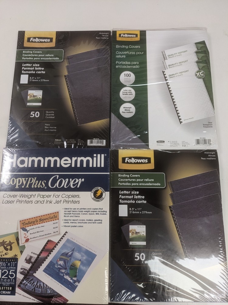 Spiral Binding Coils (4 sizes) and Binding Covers, navy blue